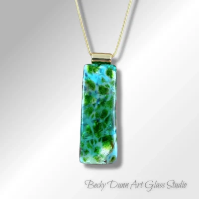 1289 rectangle silver emerald green mix front close