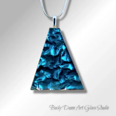 1295 silver and sea blue triangle front close